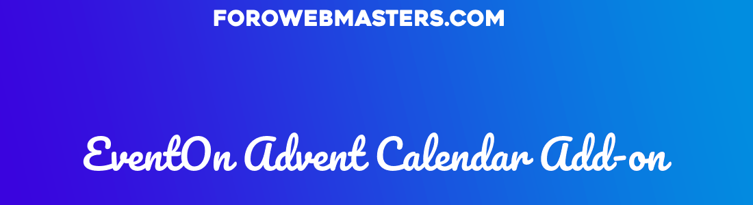 EventOn Advent Calendar Add-on
