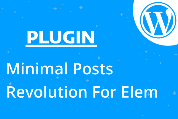 Minimal Posts Revolution For Elem