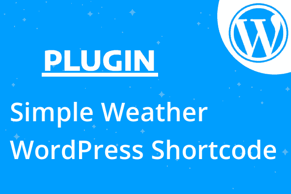 Simple Weather WordPress Shortcode