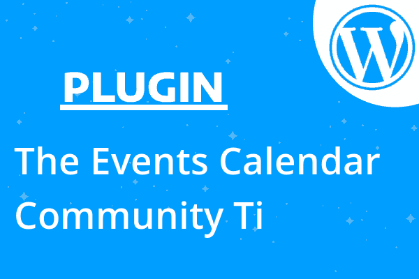 The Events Calendar – Community Ti